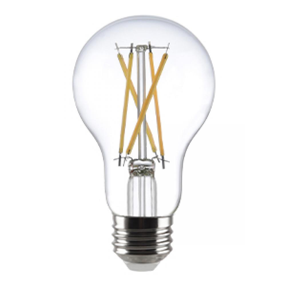 LED Filament Lamp A19 E26 Base 7W 120V 30K 800LM Clear Spiral Dim Standa rd
