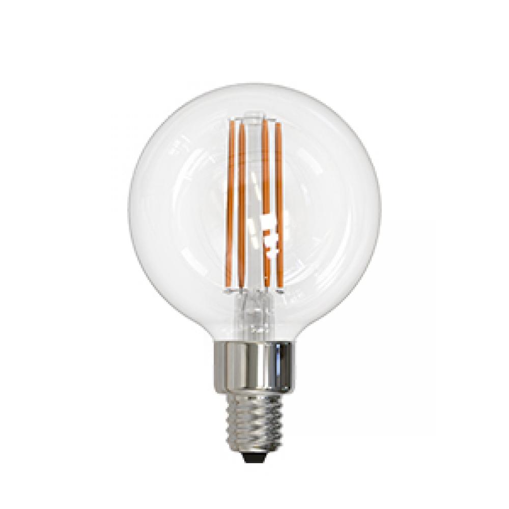 LED Filament Lamp G16.5 S4 E12 Base 5W 320Â° 120V 30K Clear Vertical Dim 500LM Standard