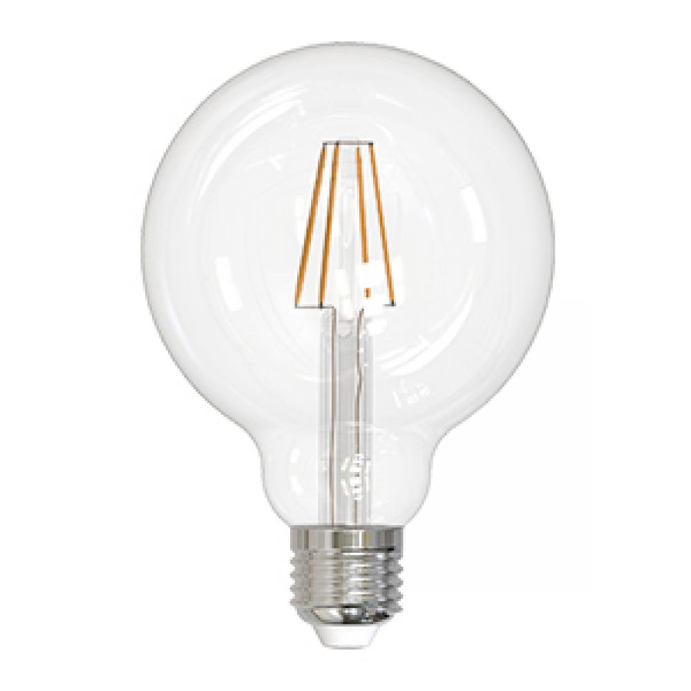 LED Filament Lamp G30 E26 Base 5W 320Â° 120V 27K Clear Oblique Dim 500LM Standard