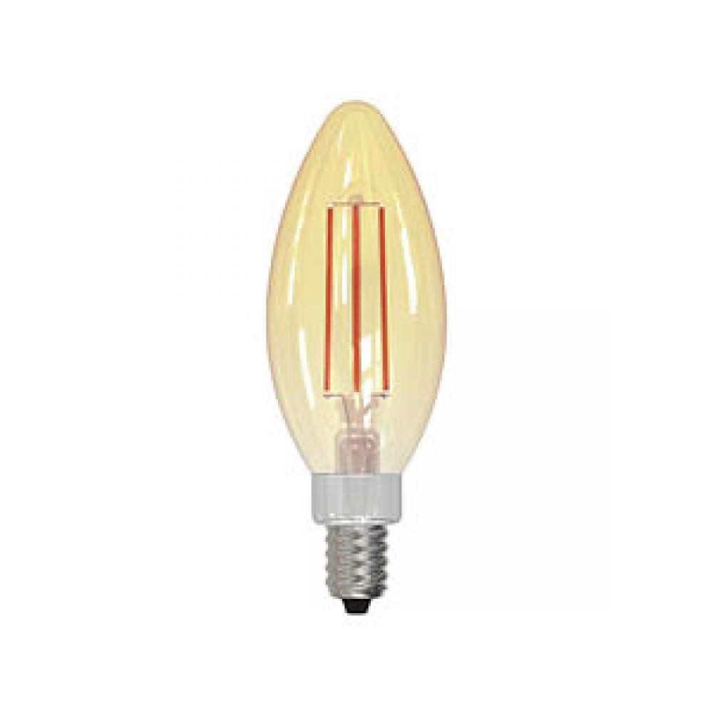 LED Filament Lamp B11 E12 Base 3.6W 120V 22K 320LM Amber Vertical Dim St andard DESIGN