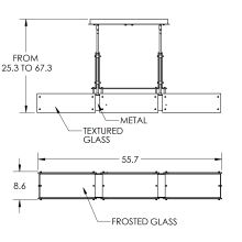 Hammerton PLB0026-0C-MB-FG-001-L1 - Urban Loft Trestle Linear - 55-Inch (LED)