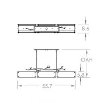 Hammerton PLB0032-0C-BS-BG-001-L1 - Ironwood Linear - 55-Inch (LED)
