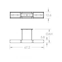 Hammerton PLB0044-67-FB-FG-001-L1 - Textured Glass Linear - 67-Inch (LED)