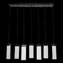 Hammerton PLB0042-07-CS-BG-C01-L3 - Parallel Glass Linear 7pc Multi-Pendant