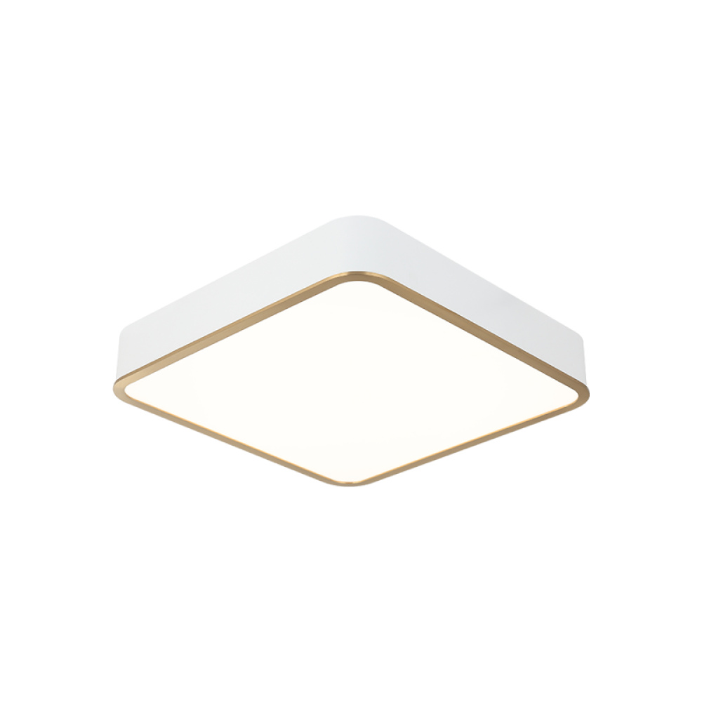 Ainslay White + Aged Gold Brass Ceiling Mount