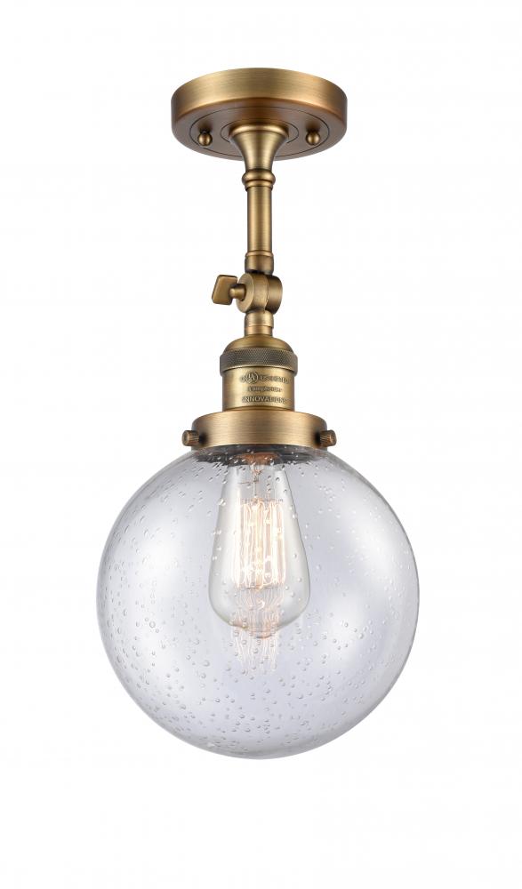 Beacon - 1 Light - 8 inch - Brushed Brass - Adjustable Semi-Flush Mount
