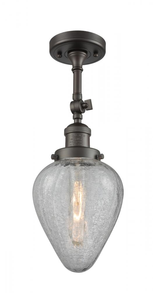 Geneseo - 1 Light - 7 inch - Oil Rubbed Bronze - Adjustable Semi-Flush Mount