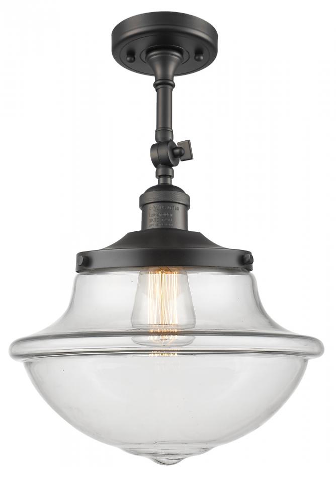 Oxford - 1 Light - 12 inch - Oil Rubbed Bronze - Adjustable Semi-Flush Mount