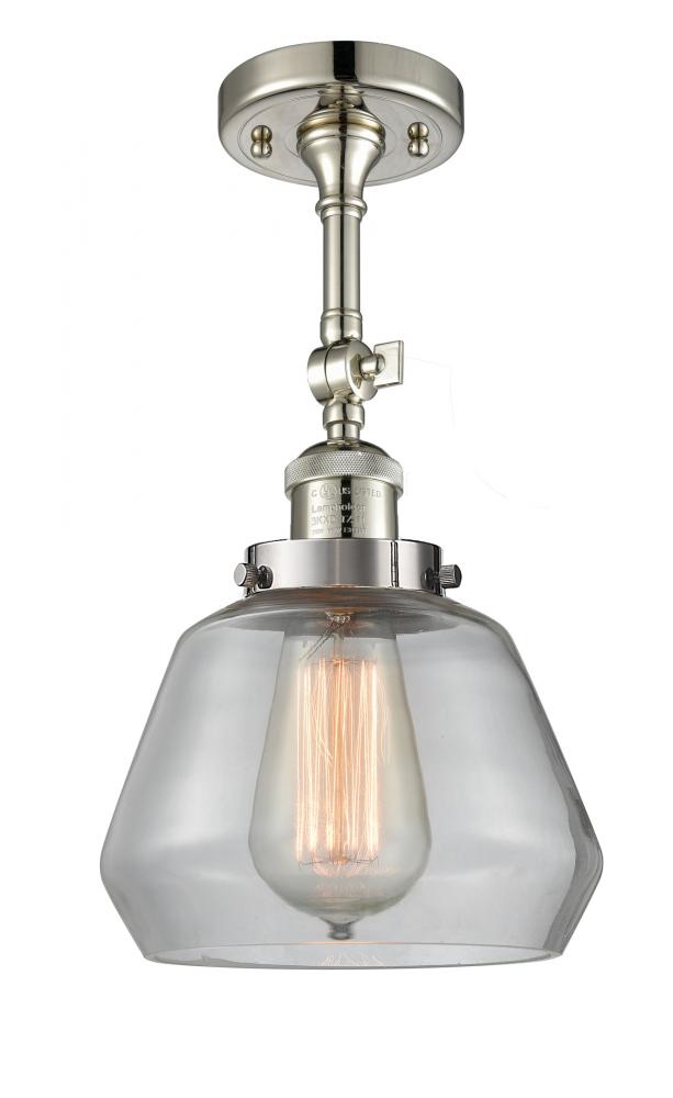 Fulton - 1 Light - 7 inch - Polished Nickel - Adjustable Semi-Flush Mount