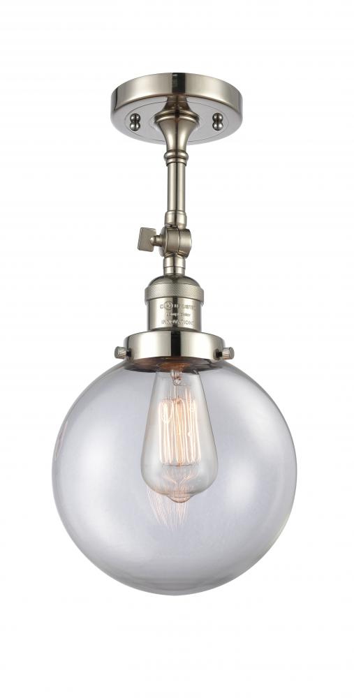 Beacon - 1 Light - 8 inch - Polished Nickel - Adjustable Semi-Flush Mount