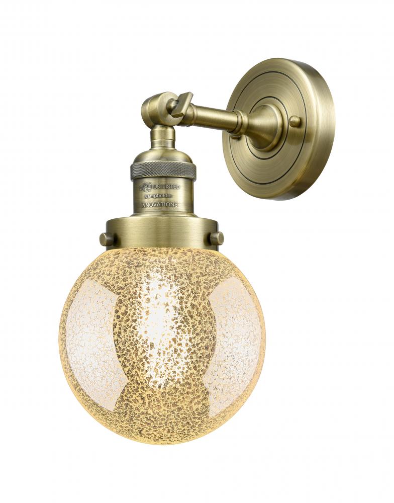Beacon - 1 Light - 6 inch - Antique Brass - Adjustable Sconce