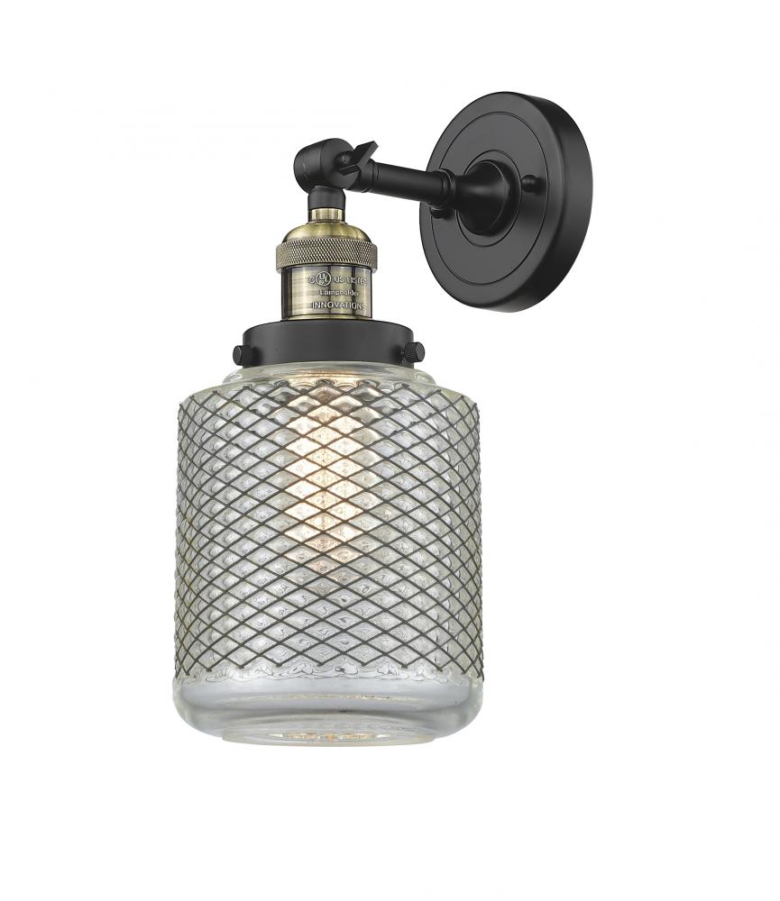 Stanton - 1 Light - 6 inch - Black Antique Brass - Adjustable Sconce