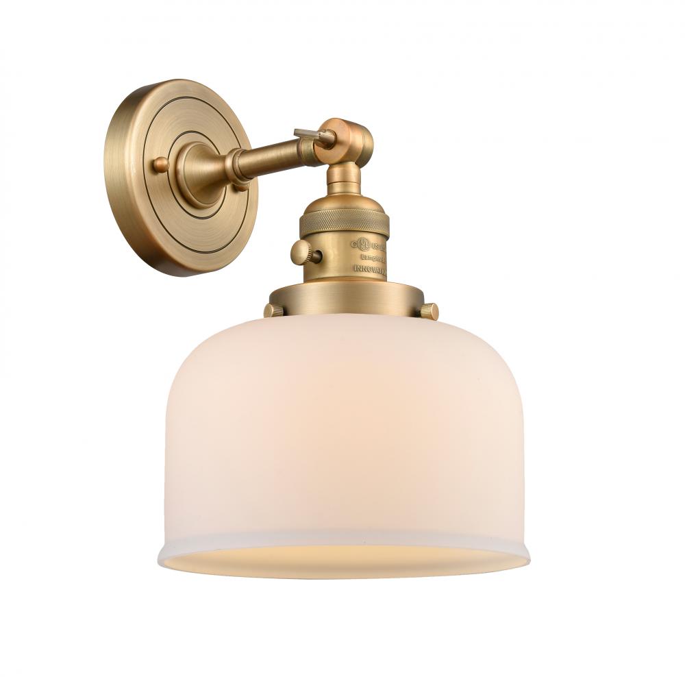 Bell - 1 Light - 8 inch - Brushed Brass - Adjustable Sconce