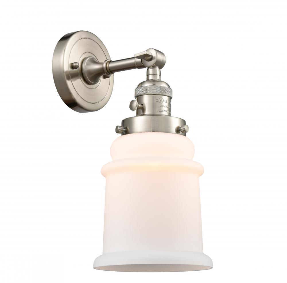 Canton - 1 Light - 7 inch - Brushed Satin Nickel - Adjustable Sconce