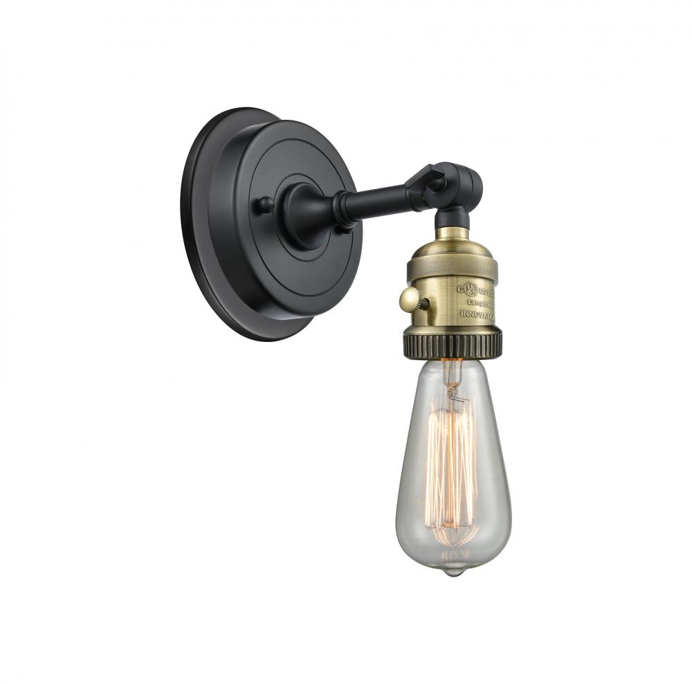 Bare Bulb - 1 Light - 5 inch - Black Antique Brass - Adjustable Sconce
