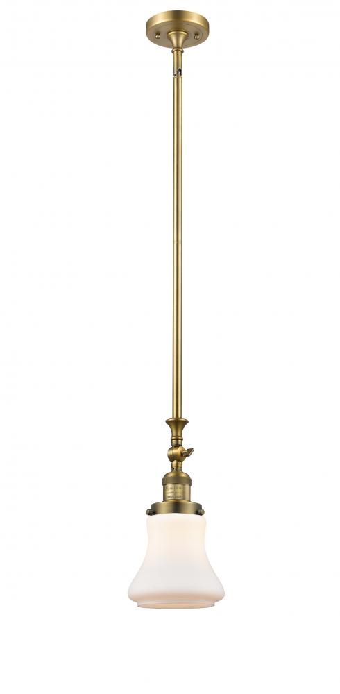 Bellmont - 1 Light - 6 inch - Brushed Brass - Stem Hung - Adjustable Mini Pendant