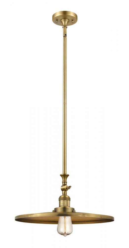 Appalachian - 1 Light - 16 inch - Brushed Brass - Stem Hung - Adjustable Mini Pendant