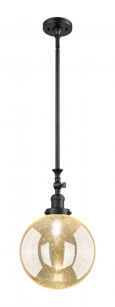Beacon - 1 Light - 10 inch - Matte Black - Stem Hung - Adjustable Mini Pendant