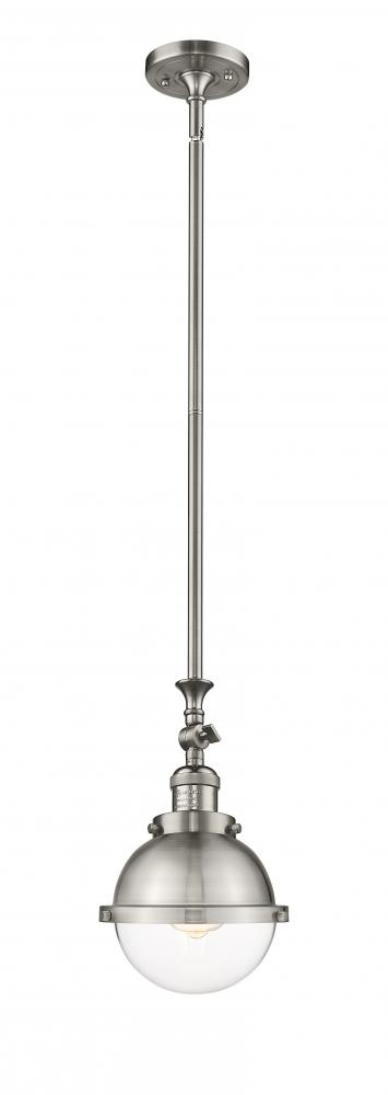 Hampden - 1 Light - 7 inch - Brushed Satin Nickel - Stem Hung - Adjustable Mini Pendant