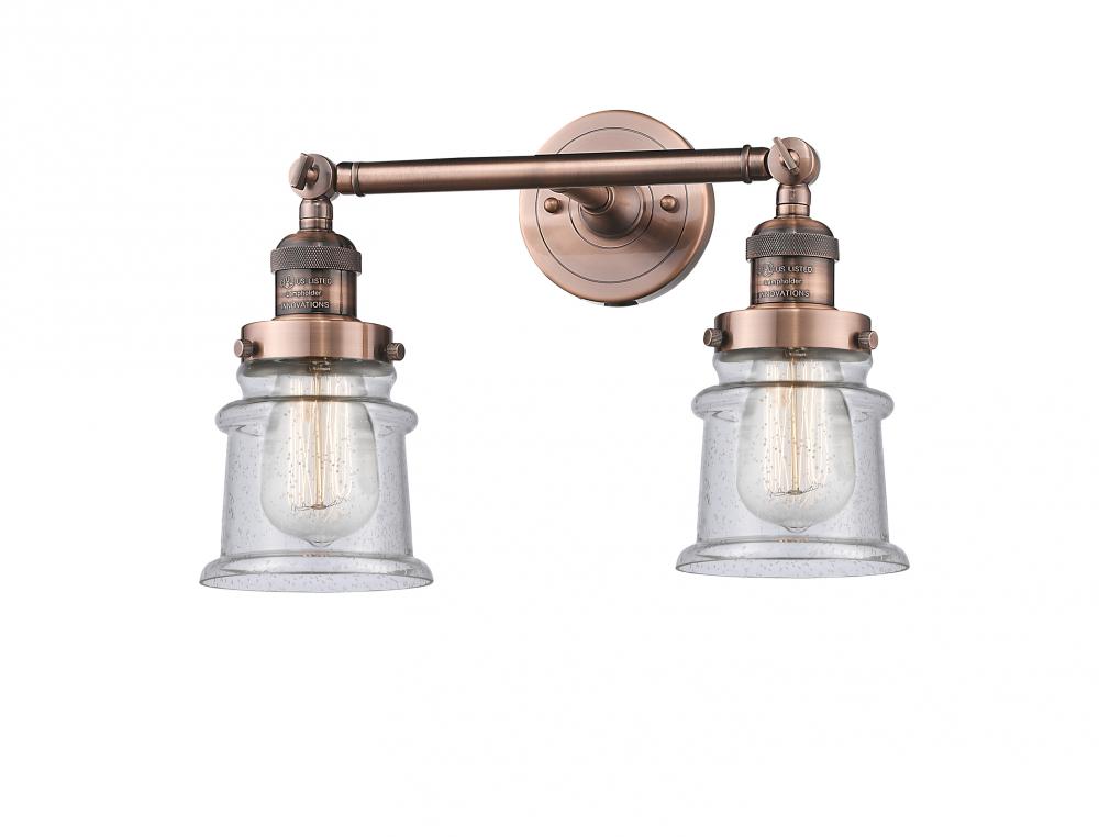 Canton - 2 Light - 17 inch - Antique Copper - Adjustable Bath Vanity Light