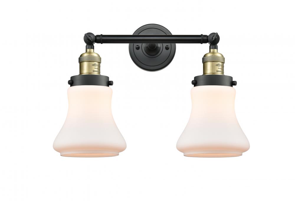 Bellmont - 2 Light - 17 inch - Black Antique Brass - Adjustable Bath Vanity Light