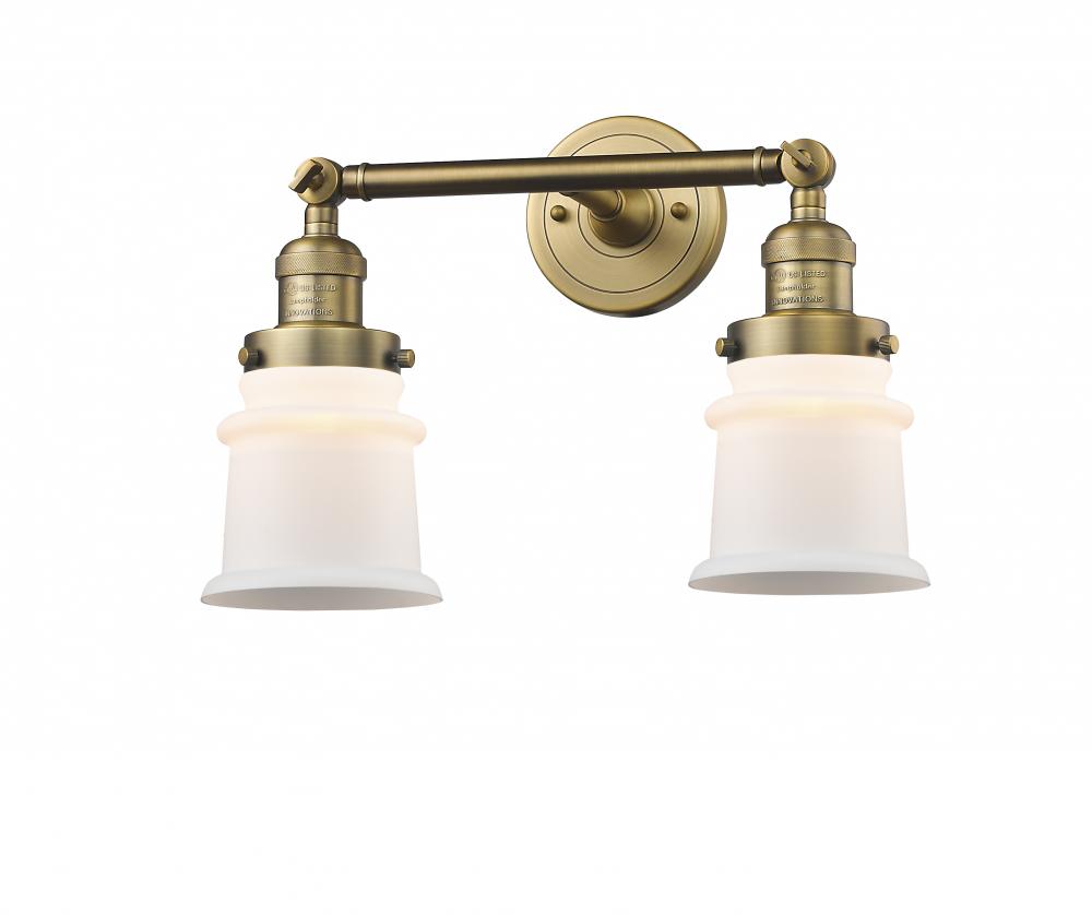 Canton - 2 Light - 17 inch - Brushed Brass - Adjustable Bath Vanity Light