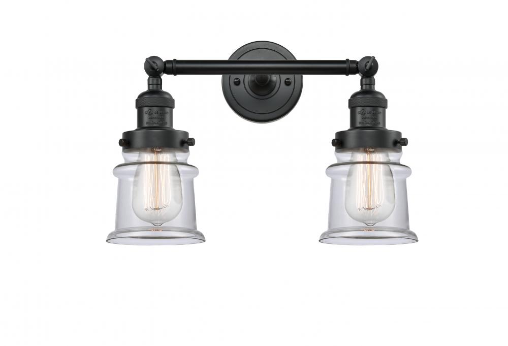 Canton - 2 Light - 17 inch - Matte Black - Adjustable Bath Vanity Light