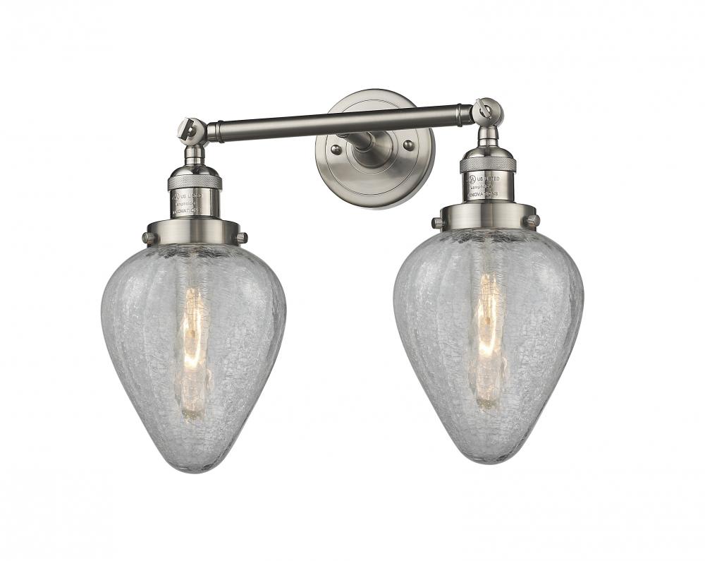Geneseo - 2 Light - 17 inch - Brushed Satin Nickel - Adjustable Bath Vanity Light