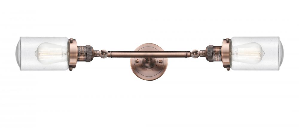 Dover - 2 Light - 5 inch - Antique Copper - Adjustable Bath Vanity Light