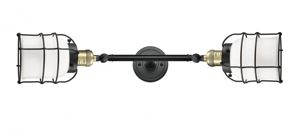 Bell Cage - 2 Light - 6 inch - Black Antique Brass - Adjustable Bath Vanity Light