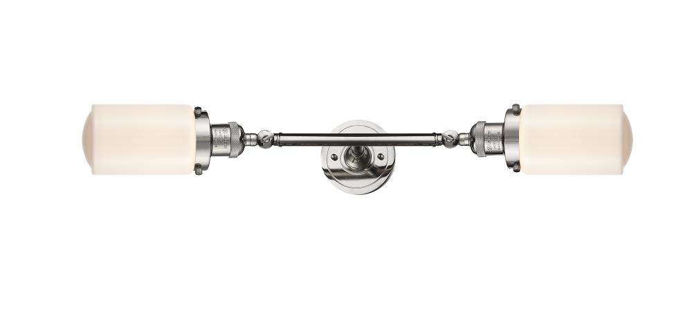 Dover - 2 Light - 5 inch - Polished Nickel - Adjustable Bath Vanity Light