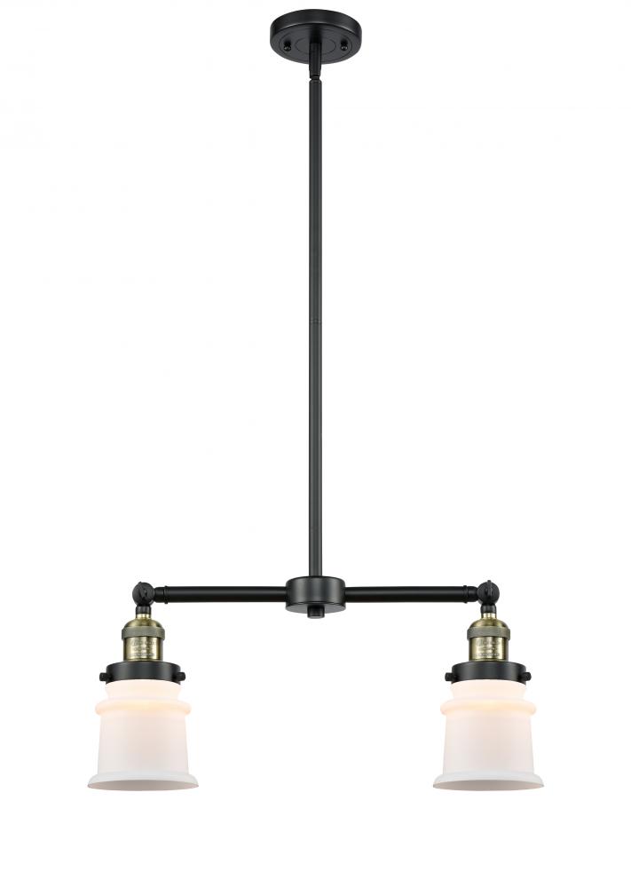 Canton - 2 Light - 21 inch - Black Antique Brass - Stem Hung - Adjustable Island Light