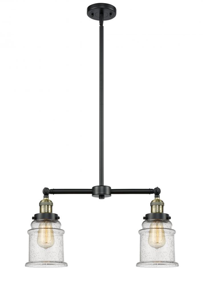 Canton - 2 Light - 21 inch - Black Antique Brass - Stem Hung - Adjustable Island Light