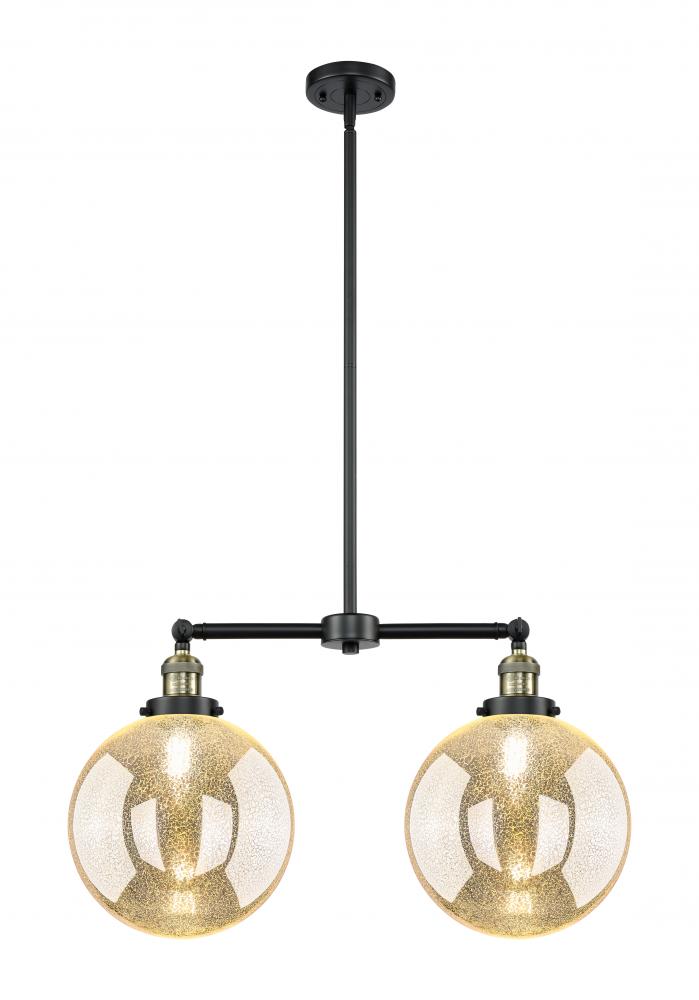 Beacon - 2 Light - 25 inch - Black Antique Brass - Stem Hung - Adjustable Island Light