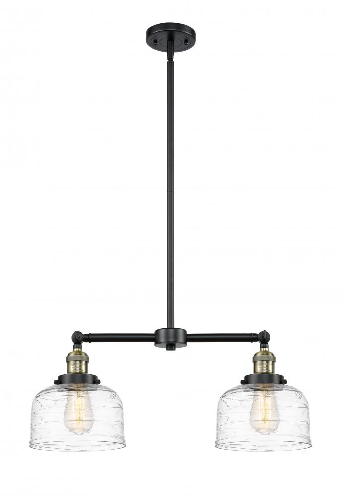 Bell - 2 Light - 21 inch - Black Antique Brass - Stem Hung - Adjustable Island Light