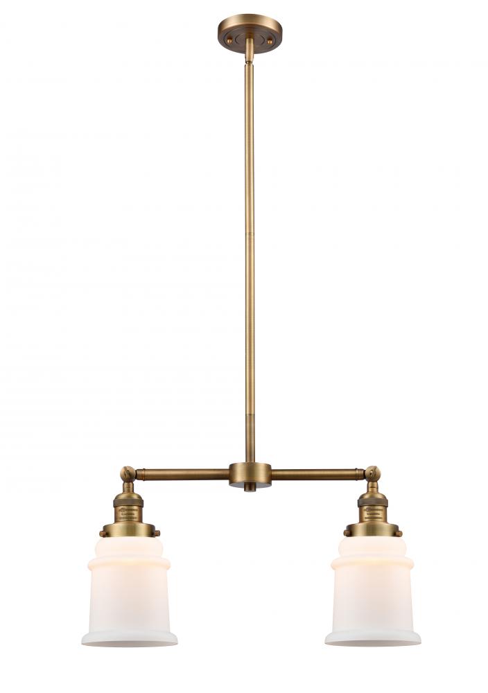 Canton - 2 Light - 21 inch - Brushed Brass - Stem Hung - Adjustable Island Light
