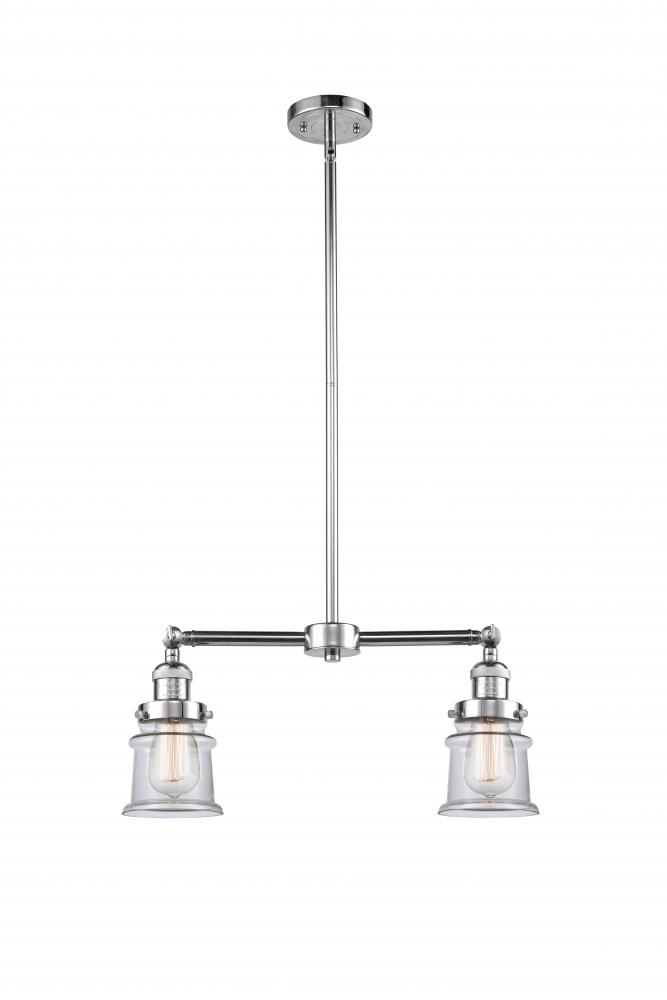 Canton - 2 Light - 21 inch - Polished Chrome - Stem Hung - Adjustable Island Light