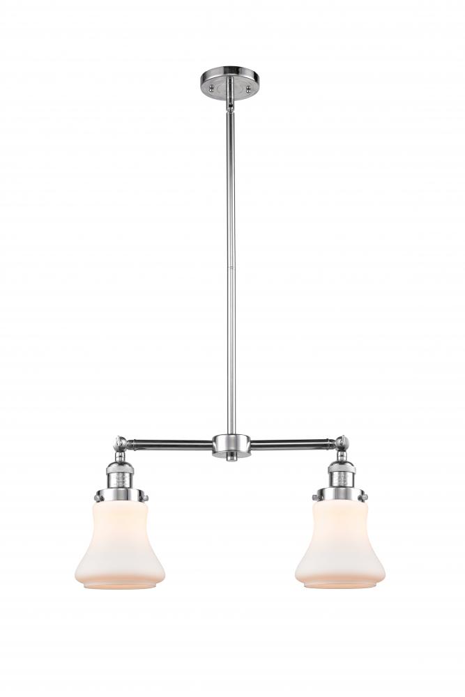 Bellmont - 2 Light - 21 inch - Polished Chrome - Stem Hung - Adjustable Island Light
