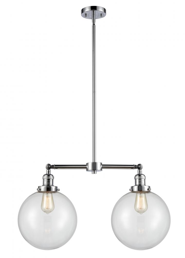 Beacon - 2 Light - 25 inch - Polished Chrome - Stem Hung - Adjustable Island Light
