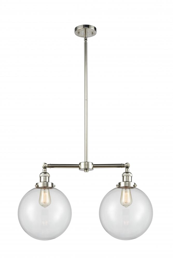 Beacon - 2 Light - 25 inch - Polished Nickel - Stem Hung - Adjustable Island Light