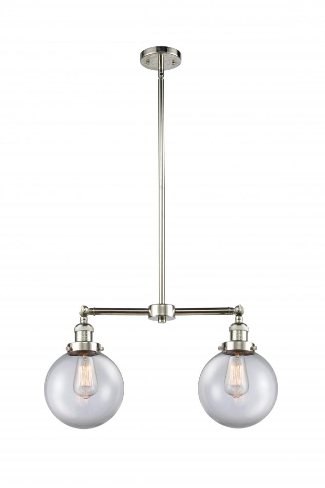 Beacon - 2 Light - 25 inch - Polished Nickel - Stem Hung - Adjustable Island Light