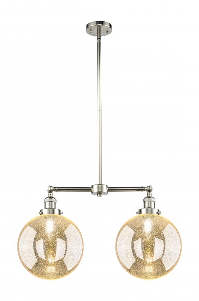 Beacon - 2 Light - 25 inch - Polished Nickel - Stem Hung - Adjustable Island Light