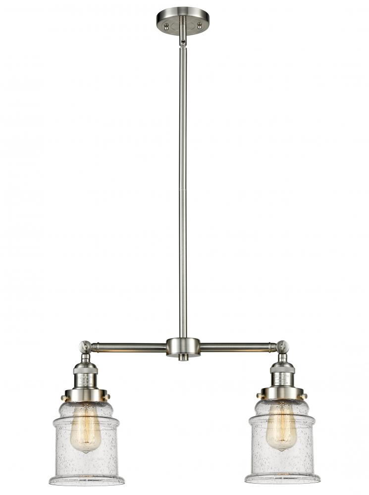 Canton - 2 Light - 21 inch - Brushed Satin Nickel - Stem Hung - Adjustable Island Light