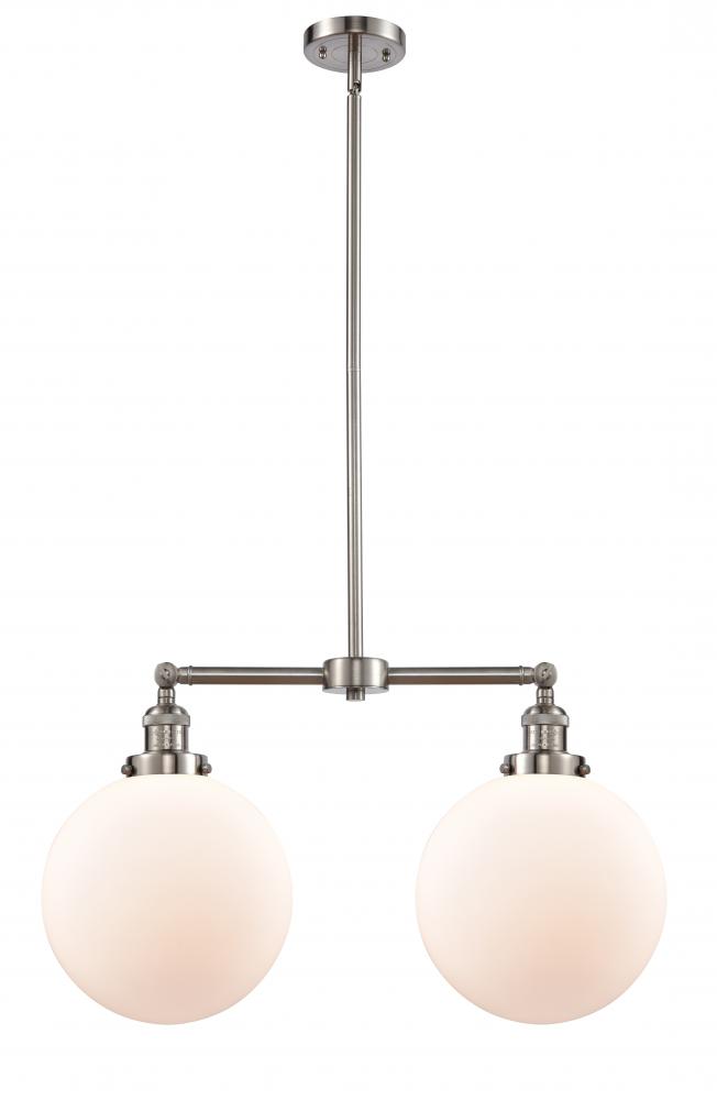 Beacon - 2 Light - 25 inch - Brushed Satin Nickel - Stem Hung - Adjustable Island Light
