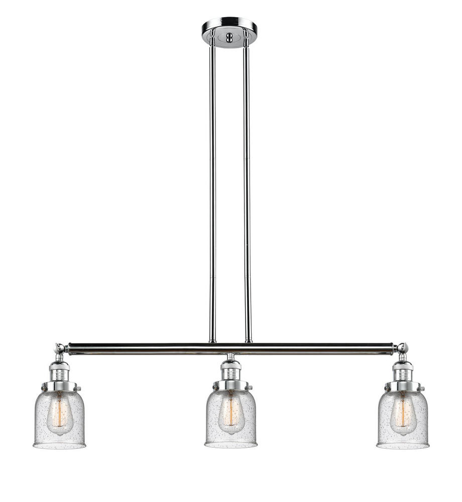 Bell - 3 Light - 38 inch - Polished Chrome - Stem Hung - Adjustable Island Light