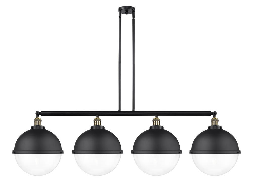Hampden - 4 Light - 58 inch - Black Antique Brass - Stem Hung - Adjustable Island Light