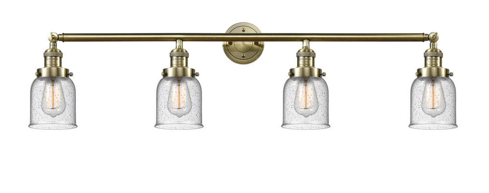 Bell - 4 Light - 42 inch - Antique Brass - Adjustable Bath Vanity Light