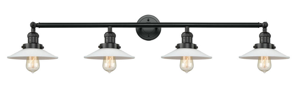 Halophane - 4 Light - 45 inch - Matte Black - Adjustable Bath Vanity Light