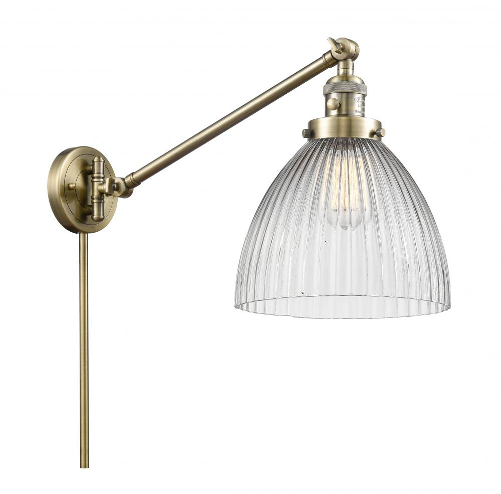 Seneca Falls - 1 Light - 10 inch - Antique Brass -Adjustable Swing Arm