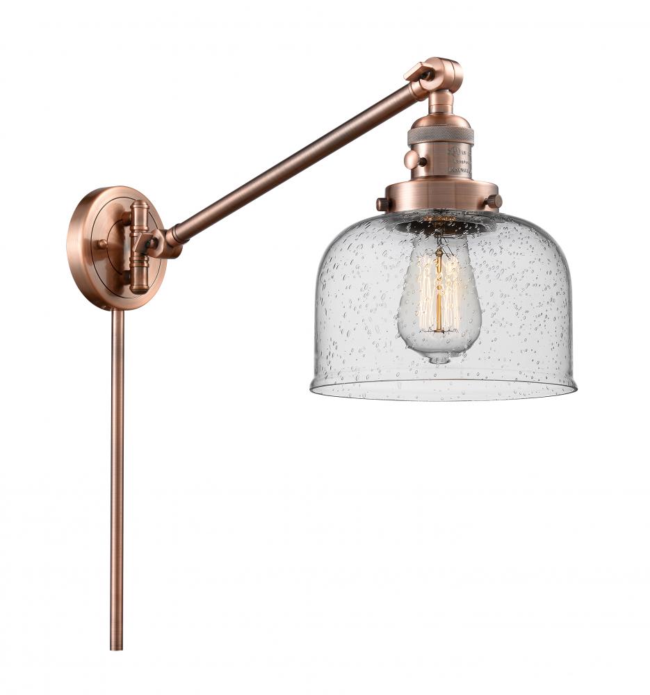Bell - 1 Light - 8 inch - Antique Copper -Adjustable Swing Arm